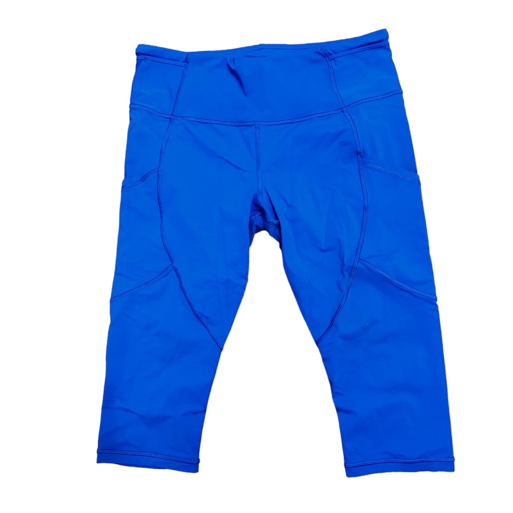 Lululemon cropped leggings blue 12